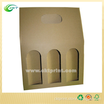 Blank Wine Packaging Box of Three Bottle (CKT- CB-116)